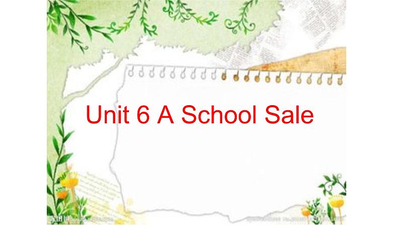 陕旅版小学英语六下 Unit6 A School Sale partA 课件第1页