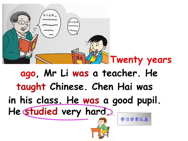 外研版（三起）小学英语五下 M2 U2 Mr. li was a teacher. 课件07