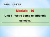 外研版（三起）小学英语六下 Module10 Unit1 We're going to different schools. 课件