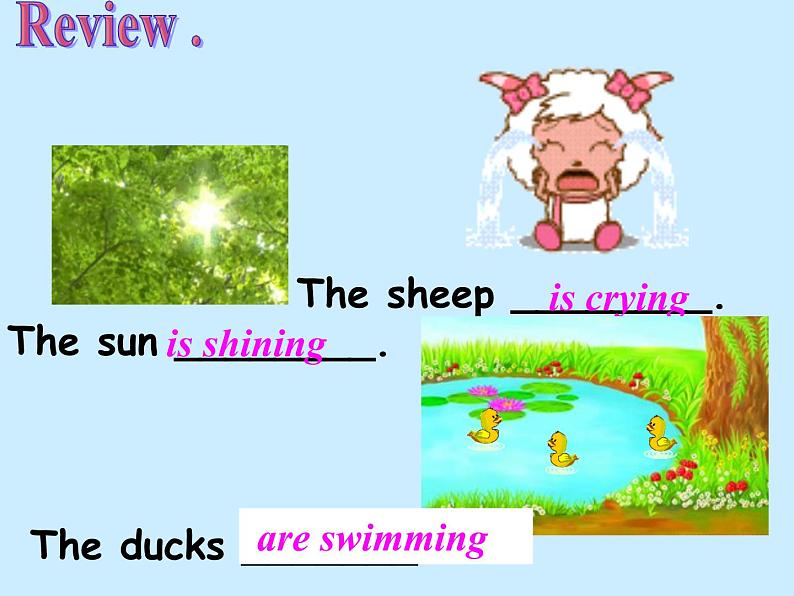 外研版（三起）小学英语六下 Module3 Unit2 The cows are drinking water. 课件03