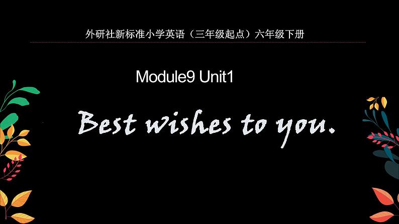 外研版（三起）小学英语六下 Module9 Unit1 Best wishes to you 课件第3页