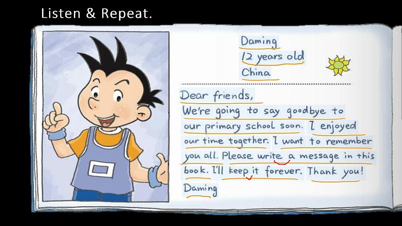 外研版（三起）小学英语六下 Module9 Unit1 Best wishes to you 课件第6页