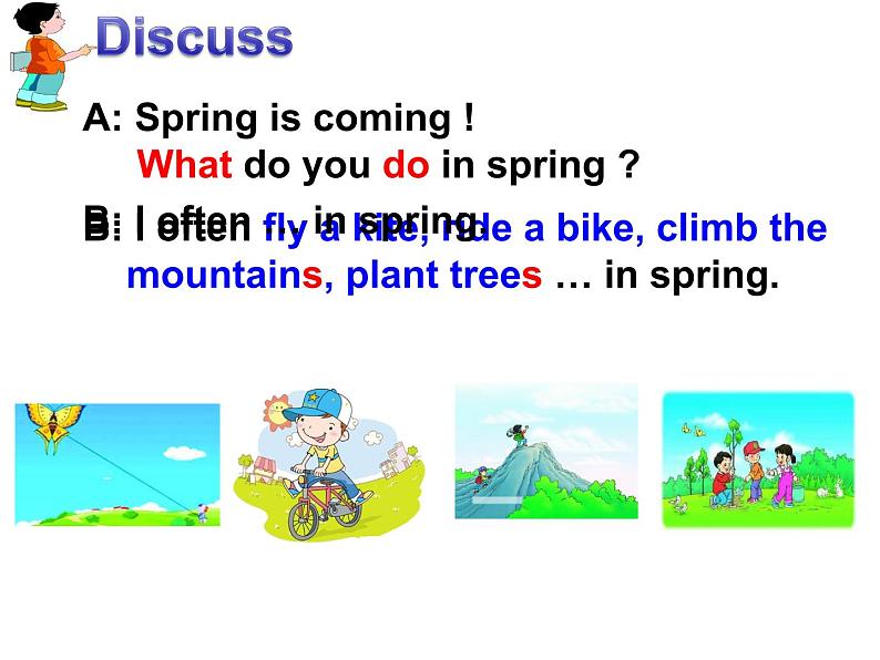 陕旅版小学英语五下 Unit2 Spring Is Coming！partB 课件第4页