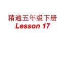 人教精通版小学英语五下 Unit3 We should obey the rules.(Lesson17) 课件