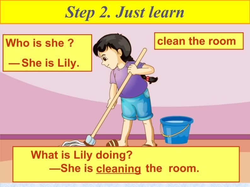 人教精通版小学英语五下 Unit5 I'm cleaning my room.(Lesson26) 课件03