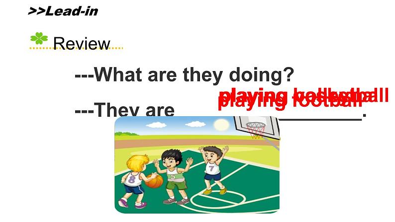 人教精通版小学英语五下 Unit6 We are watching the games.(Lesson32) 课件05