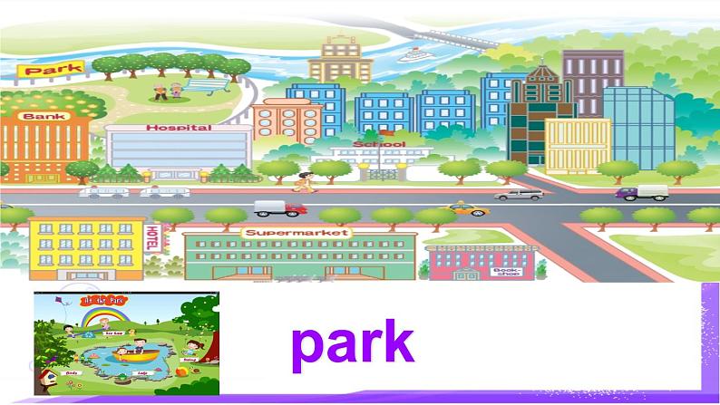 人教精通版小学英语六下 Unit2 There is a park near my home.(Lesson8) 课件第3页