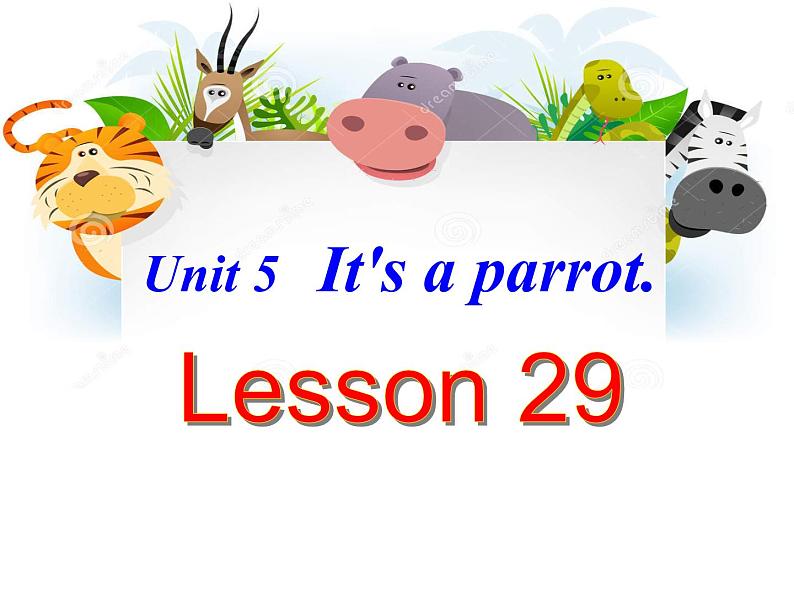 人教精通版小学英语三下 Unit5 It's a parrot.(Lesson29) 课件02