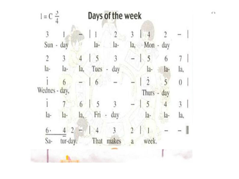 人教精通版小学英语四下 Unit4 There are seven days in a week.(Lesson22) 课件第2页