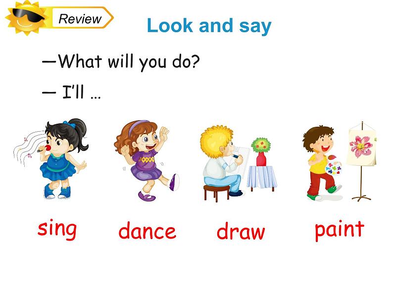 人教精通版小学英语四下 Unit5 What will you do this weekend？(Lesson28) 课件第3页