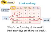 人教精通版小學(xué)英語四下 Unit4 There are seven days in a week.(Lesson20) 課件