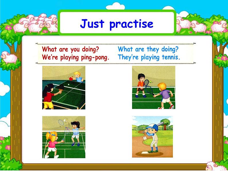 人教精通版小学英语五下 Unit6 We are watching the games.(Lesson34) 课件06