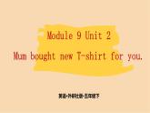 Module 9 Unit 2　Mum bought new T-shirts for you.  课件PPT+练习课件+音视频素材