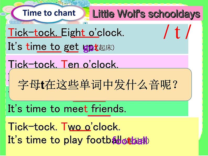 译林版小学英语三下 Unit6 What time is it？(第3课时) 课件第4页