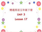 人教（精通） 五年级英语下册课件- Unit 3 Lesson 17