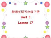 人教（精通） 五年級英語下冊課件- Unit 3 Lesson 17