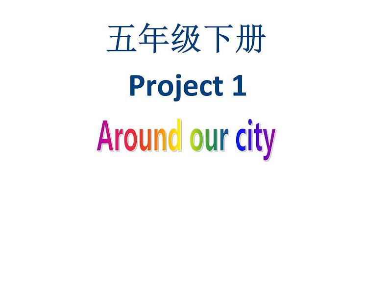 译林版小学英语五下 Project1 Around our city(第1课时) 课件第1页