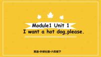 小学Unit 1 I want a hot dog,please.课前预习课件ppt