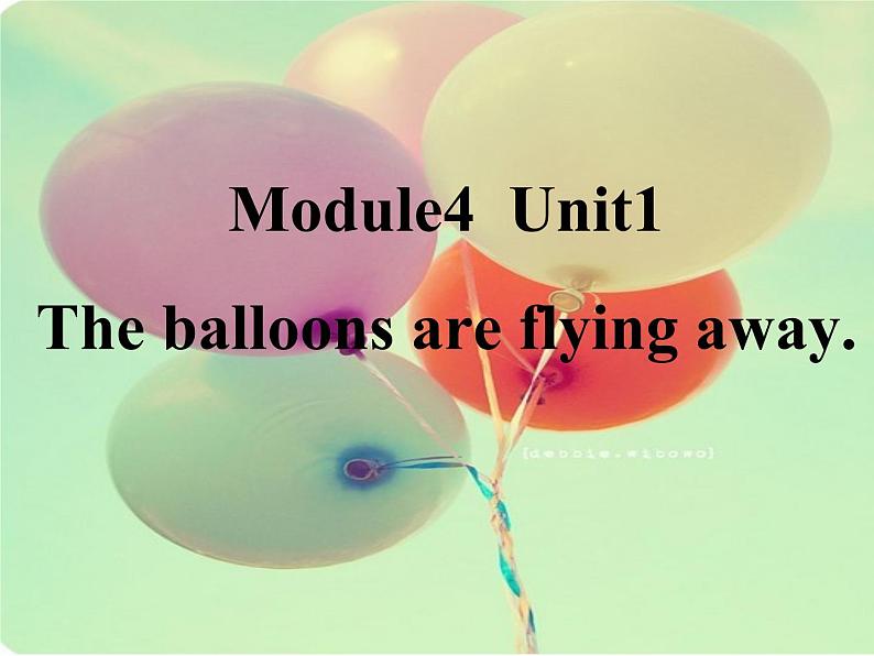 外研版（三起）小学英语六下 Module4 Unit1 The balloons are flying away! 课件01