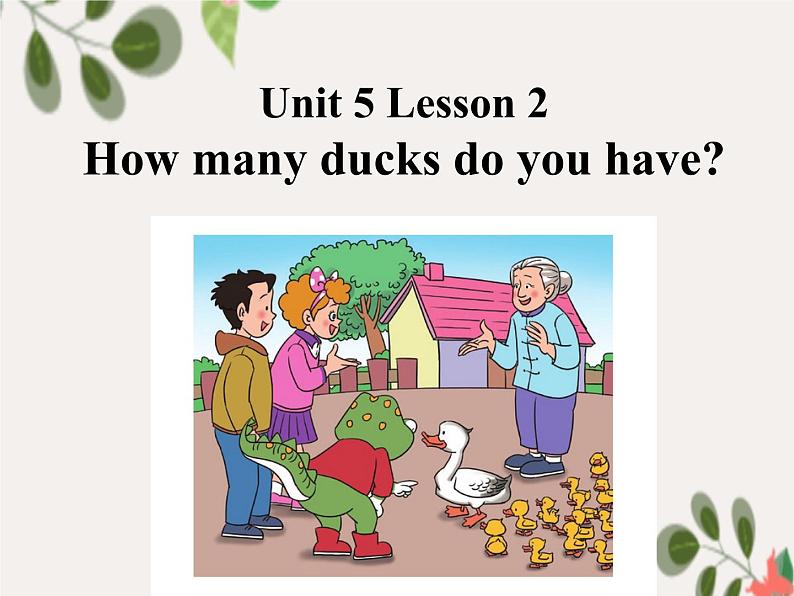 鲁科版（五四制）小学英语五下 5.2 How many ducks do you have？ 课件01