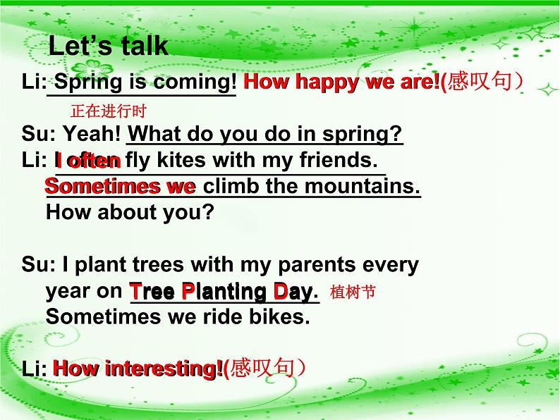 陕旅版小学英语五下 Unit2 Spring Is Coming！partB 课件第5页