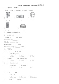 小学英语外研版 (三年级起点)六年级下册Unit 1 I want a hot dog,please.复习练习题