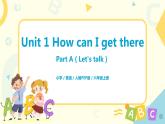 人教版PEP六上《Unit 1 How can I get there PA （Let's talk）》课件+教学设计+素材
