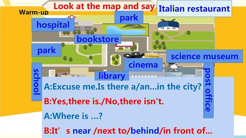 人教版PEP六上《Unit 1 How can I get there PB （Let's learn）》课件+教学设计+素材05