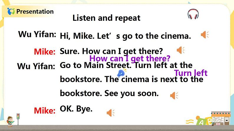 人教版PEP六上《Unit 1 How can I get there PB （Let's talk）》课件+教学设计+素材08