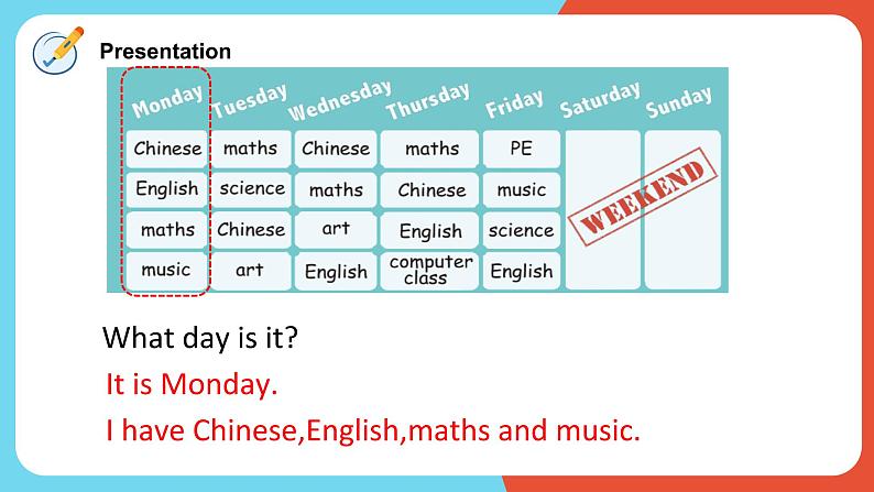 Unit2 My week Part A Let's learn课件+教案06