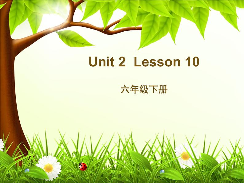 人教精通版小学英语六下 Unit2 There is a park near my home.(Lesson10) 课件01