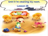 人教精通版小学英语五下 Unit5 I'm cleaning my room.(Lesson28) 课件