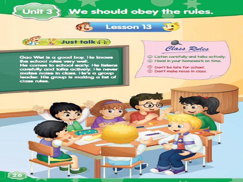 人教精通版小学英语五下 Unit3 We should obey the rules.(Lesson13) 课件02