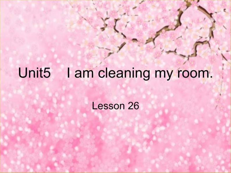 人教精通版小学英语五下 Unit5 I'm cleaning my room.(Lesson26) 课件01