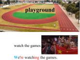 人教精通版小學(xué)英語五下 Unit6 We are watching the games.(Lesson32) 課件