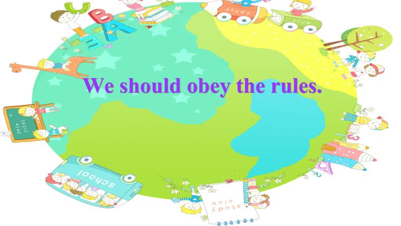 人教精通版小学英语五下 Unit3 We should obey the rules.(Lesson14) 课件01