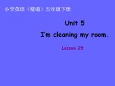 人教精通版小学英语五下 Unit5 I'm cleaning my room.(Lesson25) 课件