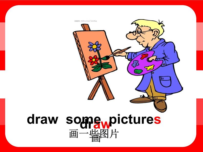 译林版小学英语四下 Unit4 Drawing in the park(第1课时) 课件03