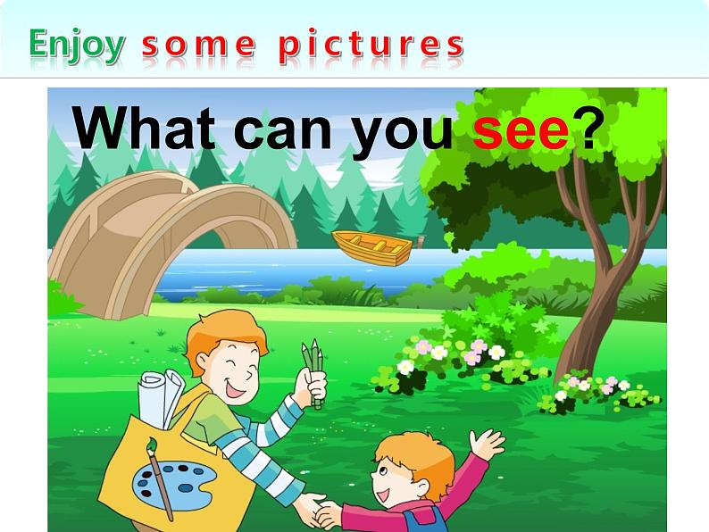 译林版小学英语四下 Unit4 Drawing in the park(第1课时) 课件04