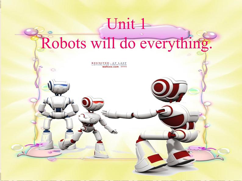 外研版（三起）小学英语四下 M3 U1 Robots will do everything. 课件第1页