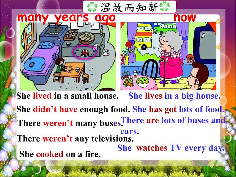 外研版（三起）小学英语五下 M1 U2 She didn 't have a television. 课件第3页