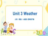 人教版PEP英语四年级下册Unit3 Weather Part B 第三课时课件+教案+习题+视频+音频