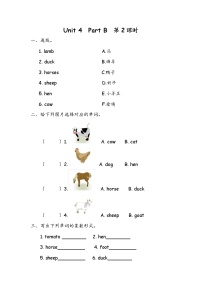 小学英语人教版 (PEP)四年级下册Unit 4 At the farm Part B学案