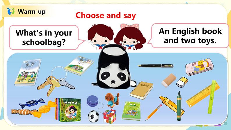 人教版PEP四年级上册Unit 2 My schoolbag Part B（Let's talk--Let's play）课件PPT05