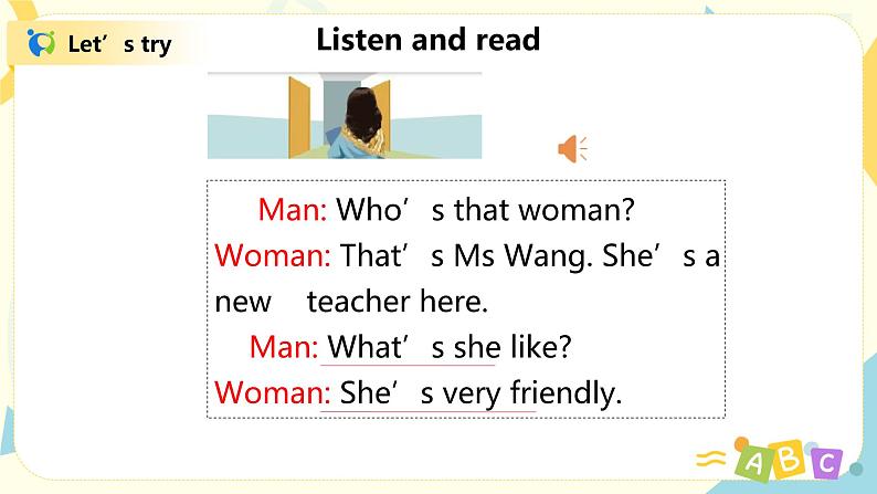 人教版PEP五上《Unit1 What 's he likePart B（Let 's talk）》课件第7页