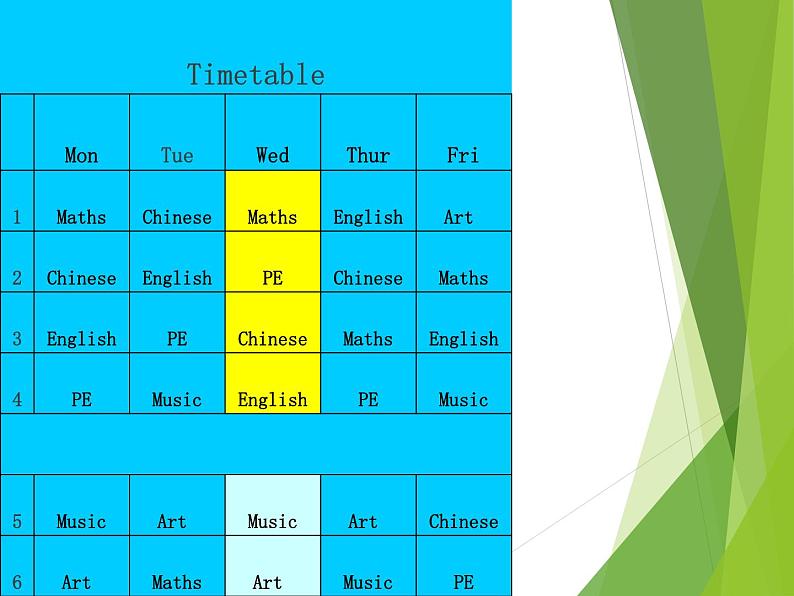 人教精通版小学英语四下 Unit3 What subject do you like best？(Lesson14) 课件第2页