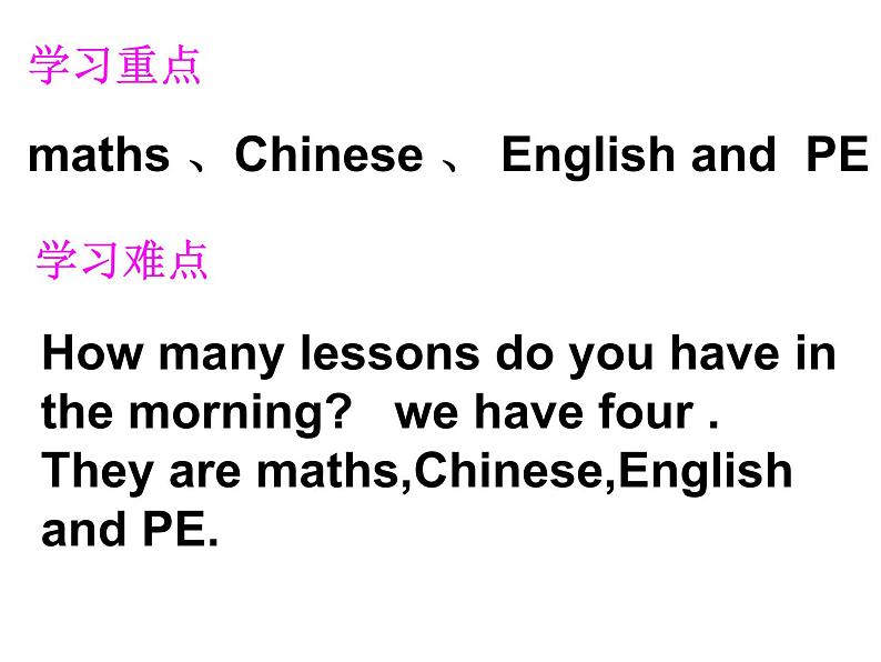 人教精通版小学英语四下 Unit3 What subject do you like best？(Lesson13) 课件03