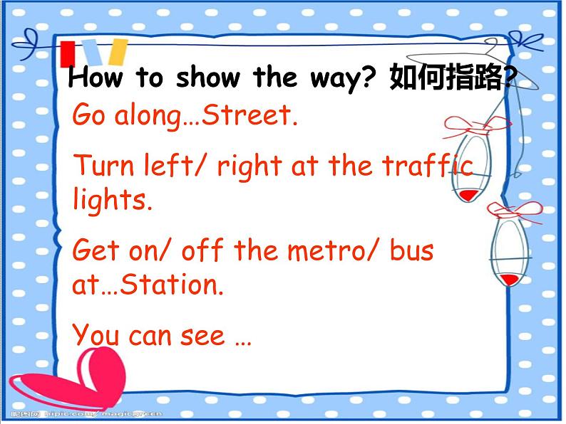 译林版小学英语五下 Unit3 Asking the way(第3课时) 课件第8页