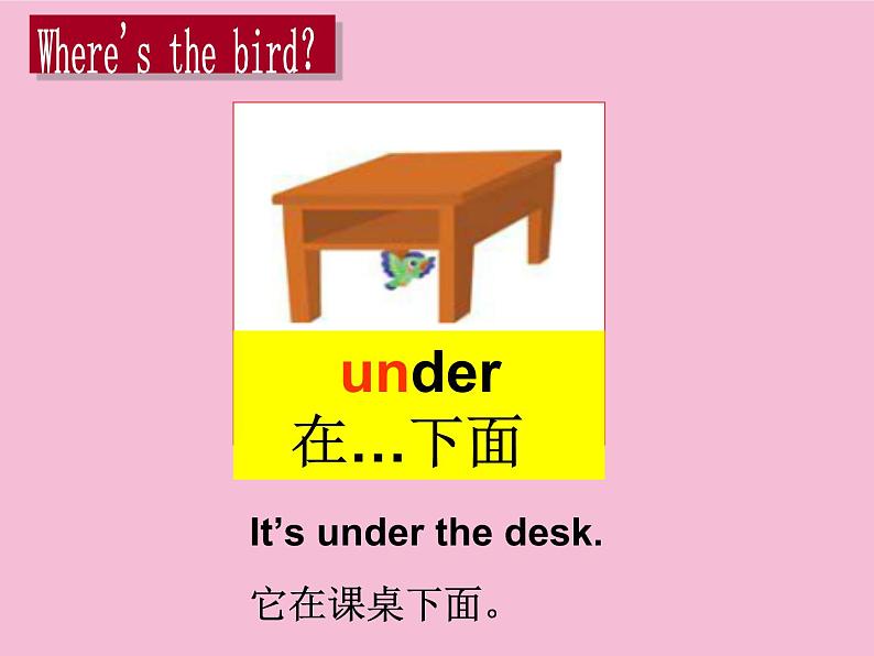 译林版小学英语三下 Unit4 Where's the bird？(第1课时) 课件08