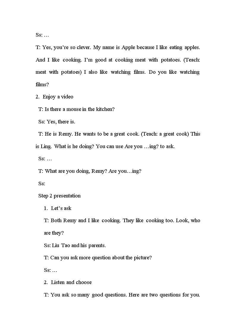 Unit6 In the kitchen Story time  教案02